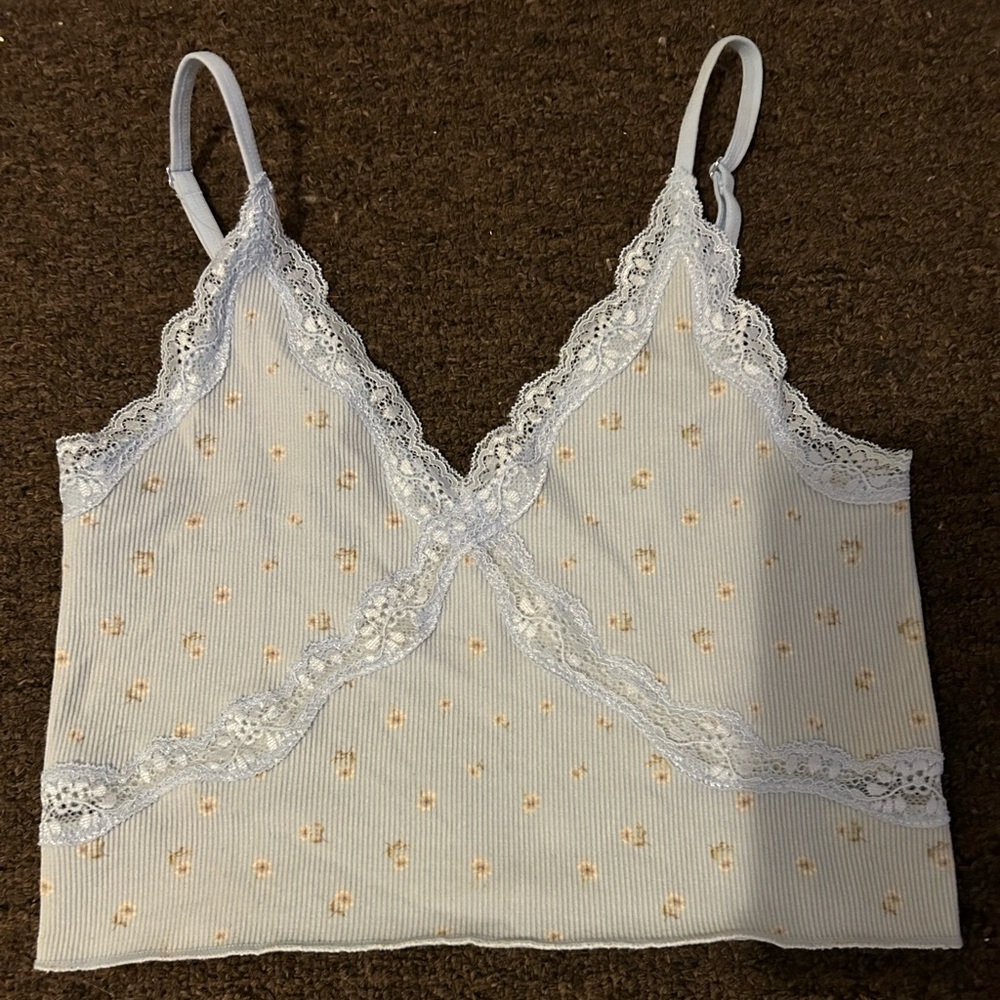 Lace forever 21 Camisole bralette pastel Top